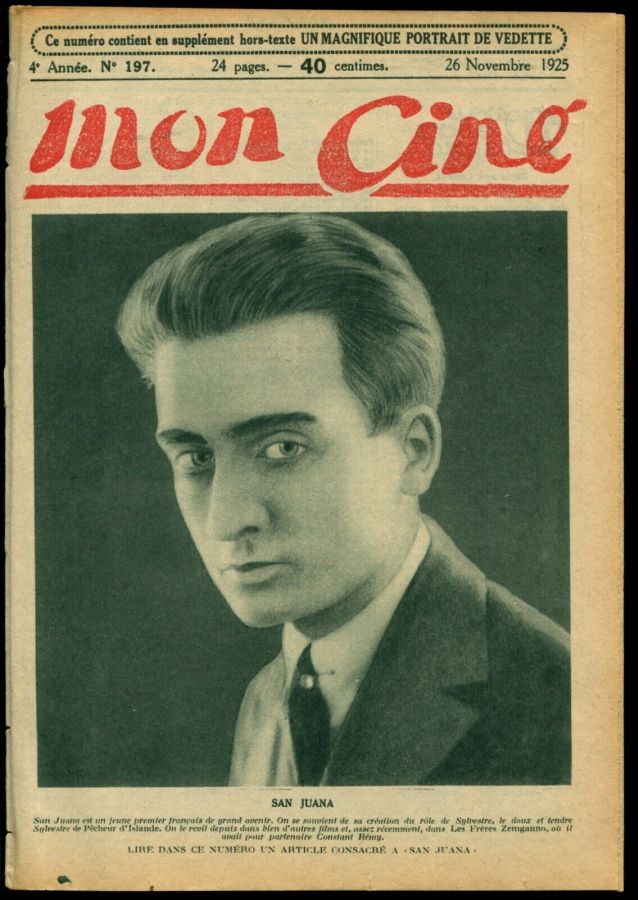 MON CINE magazine cover Issue 197 26 November 1925