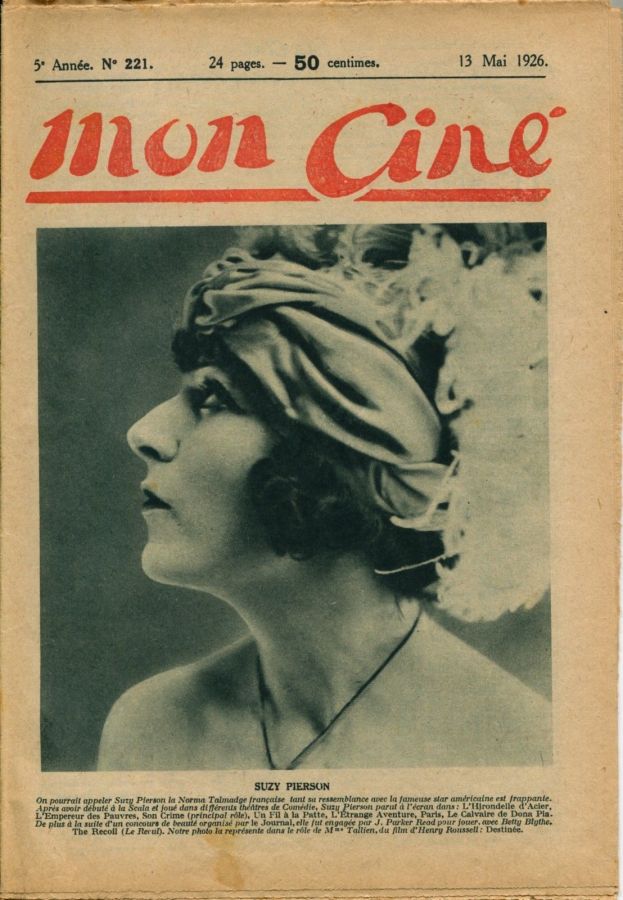 MON CINE magazine cover Issue 221 13 May 1926