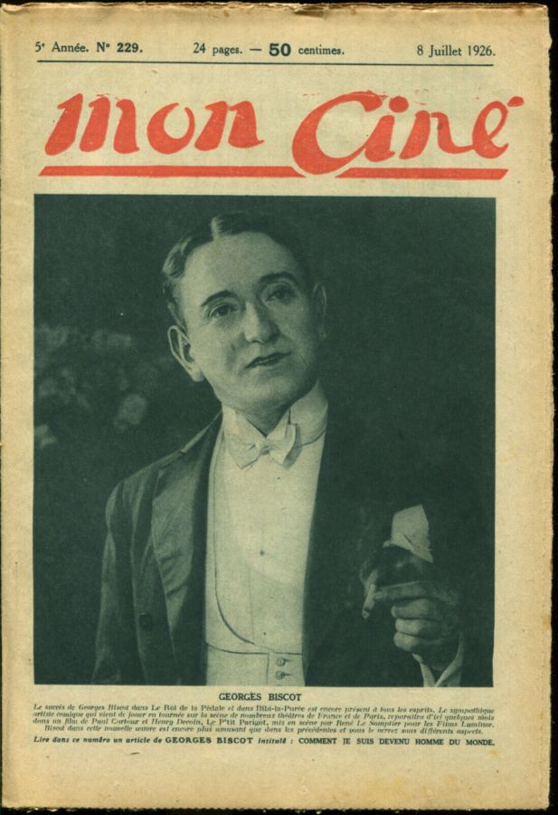 MON CINE magazine cover Issue 229 8 July 1926