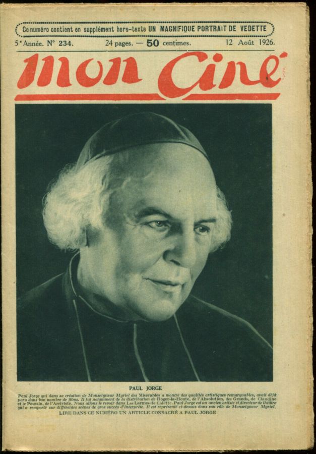 MON CINE magazine cover Issue 234 12 August 1926