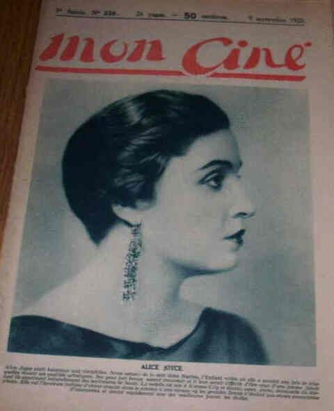 MON CINE magazine cover Issue 238 9 September 1926