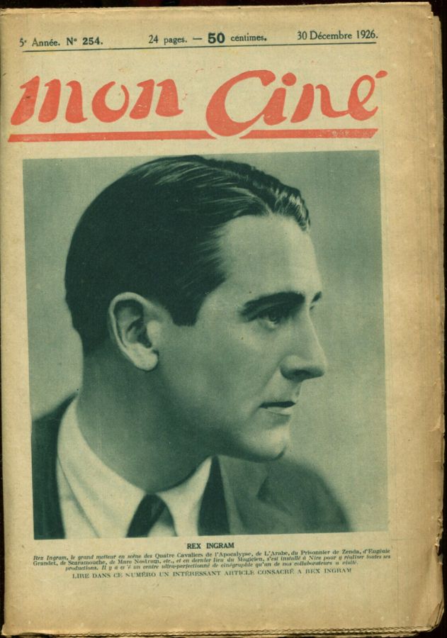 MON CINE magazine cover Issue 254 30 December 1926