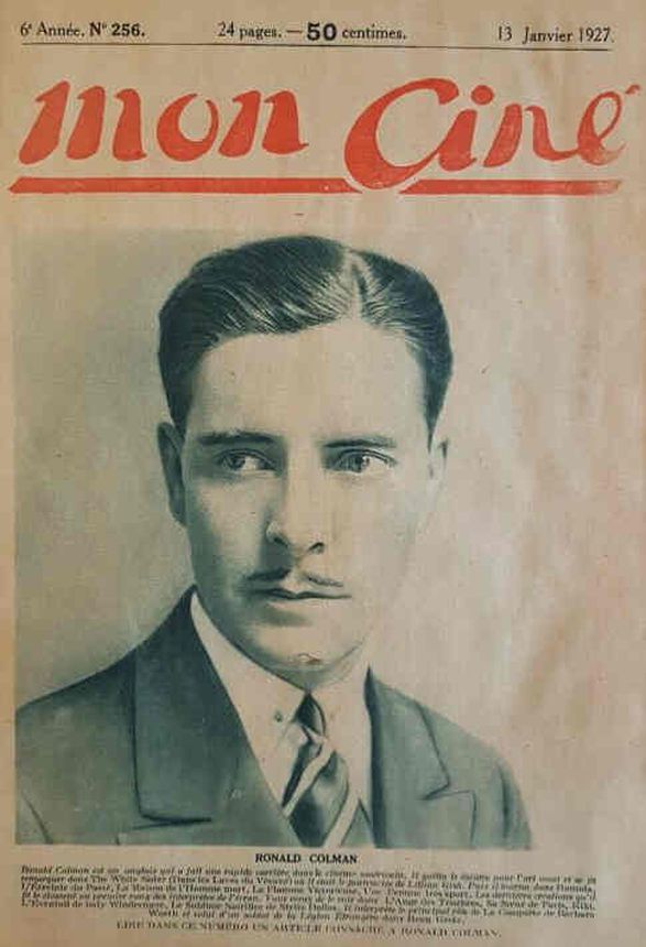 MON CINE magazine cover Issue 256 13 January 1927