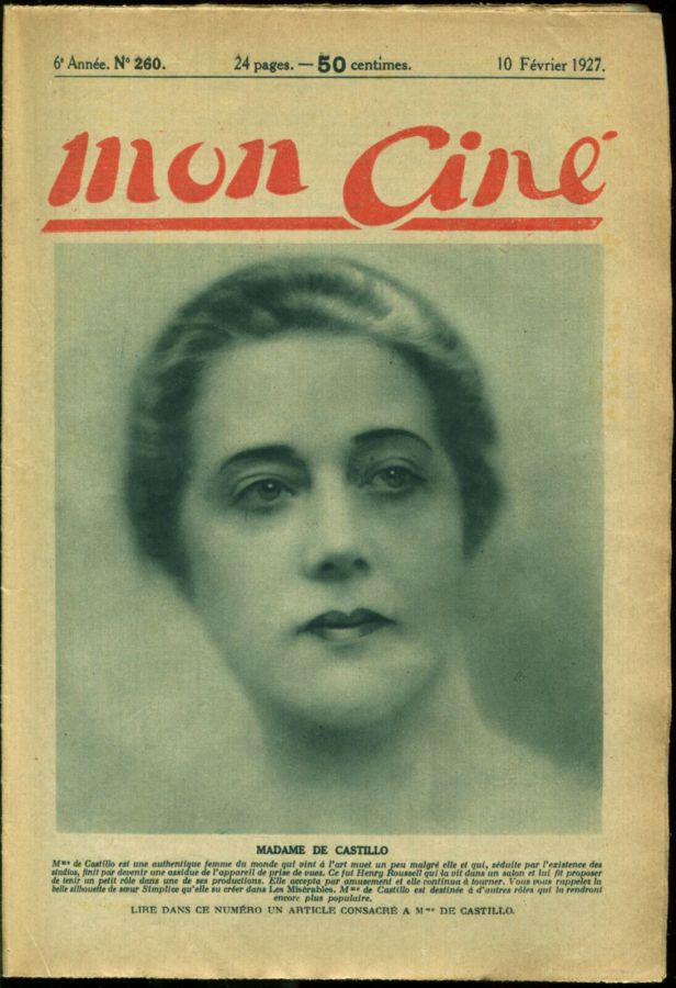 MON CINE magazine cover Issue 260 10 February 1927
