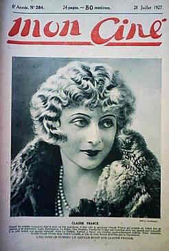 MON CINE magazine cover Issue 284 28 July 1927