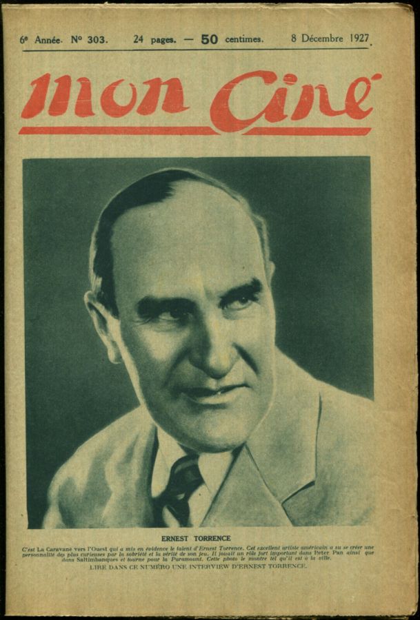 MON CINE magazine cover Issue 303 8 December 1927