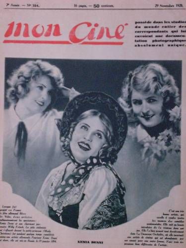 MON CINE magazine cover Issue 354 29 November 1928