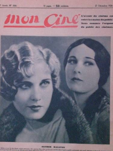 MON CINE magazine cover Issue 358 27 December 1928