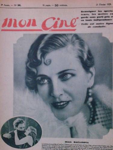 MON CINE magazine cover Issue 366 21 February 1929