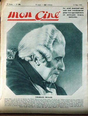 MON CINE magazine cover Issue 369 14 March 1929