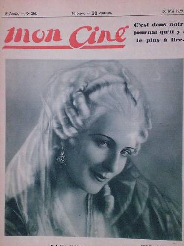 MON CINE magazine cover Issue 380 30 May 1929