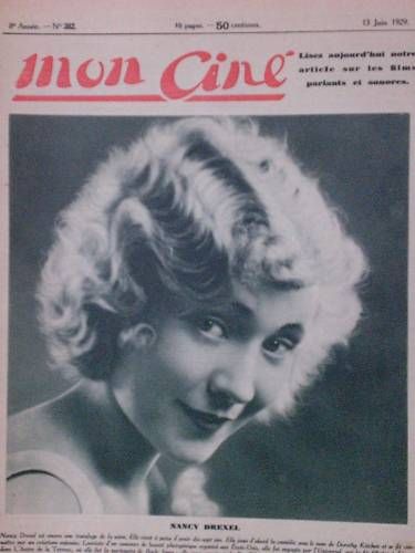 MON CINE magazine cover Issue 382 13 June 1929