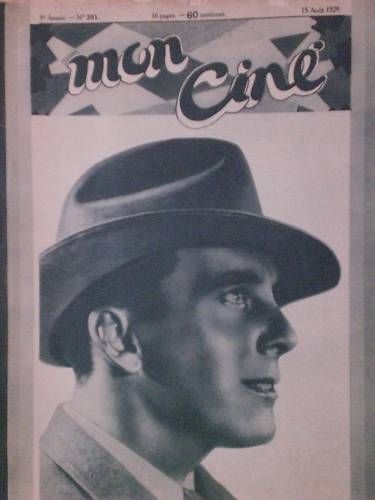 MON CINE magazine cover Issue 391 15 August 1929