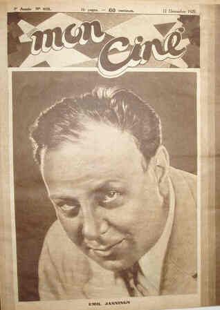 MON CINE magazine cover Issue 408 12 December 1929