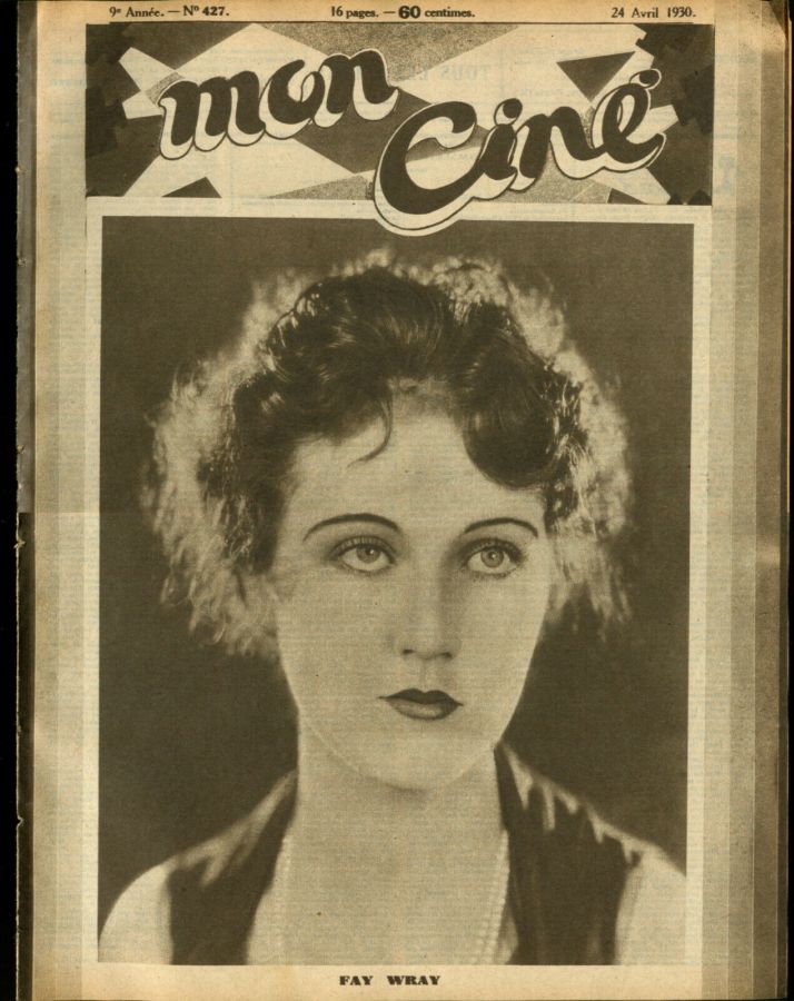 MON CINE magazine cover Issue 427 24 April 1930