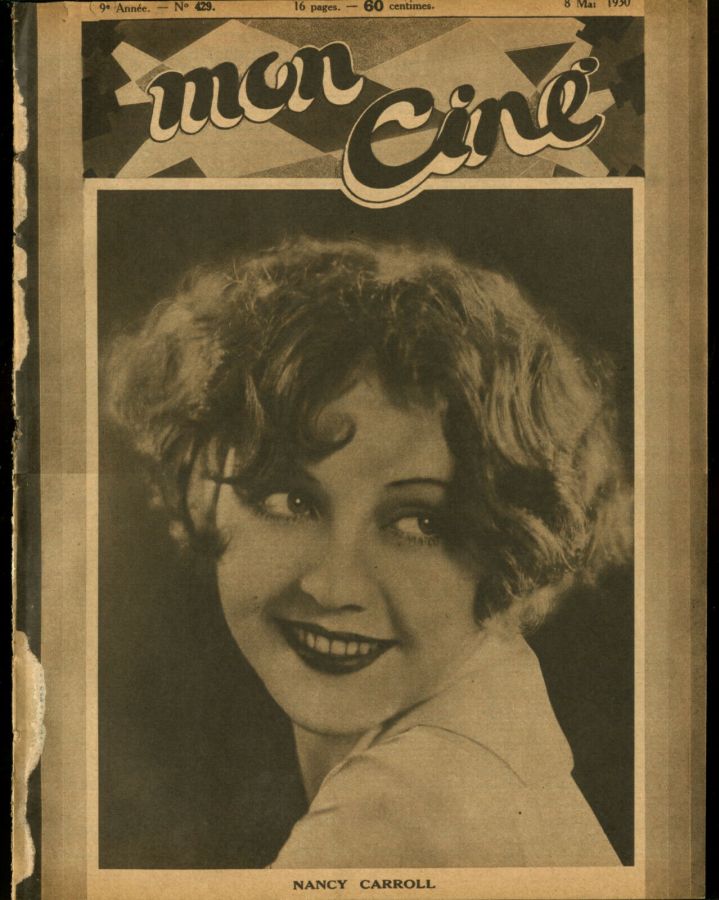 MON CINE magazine cover Issue 429 8 May 1930