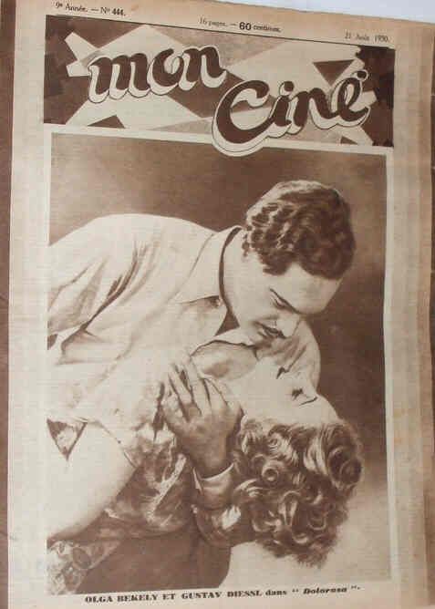 MON CINE magazine cover Issue 444 21 August 1930