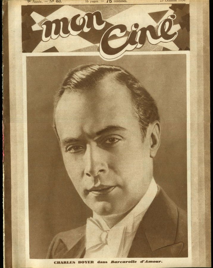 MON CINE magazine cover Issue 453 23 October 1930