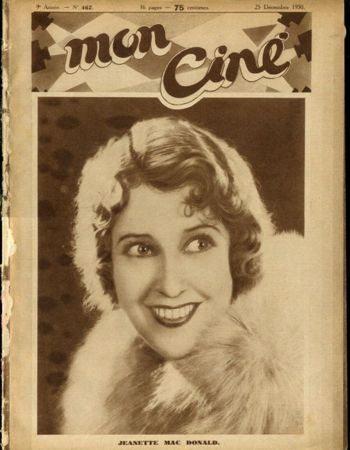 MON CINE magazine cover Issue 462 25 December 1930