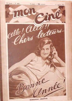 MON CINE magazine cover Issue 463 1 January 1931