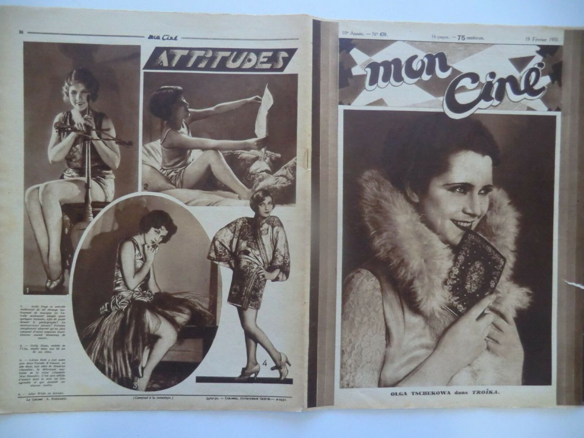 MON CINE magazine cover Issue 470 19 February 1931