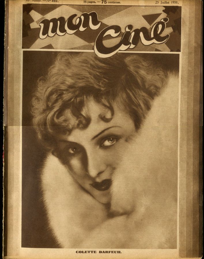 MON CINE magazine cover Issue 492 23 July 1931
