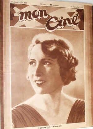 MON CINE magazine cover Issue 499 10 September 1931