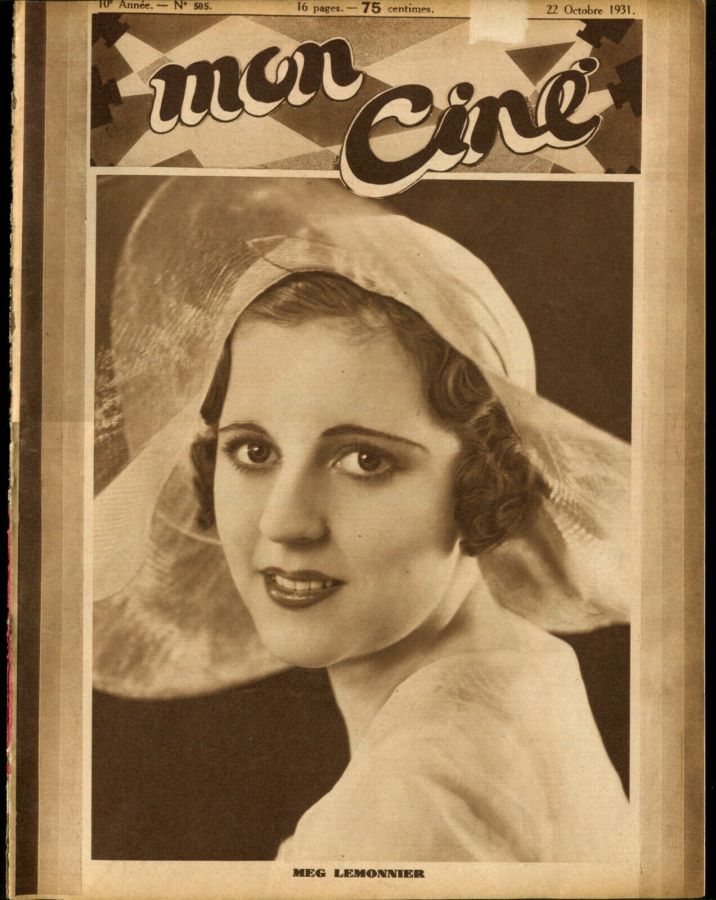 MON CINE magazine cover Issue 505 22 October 1931