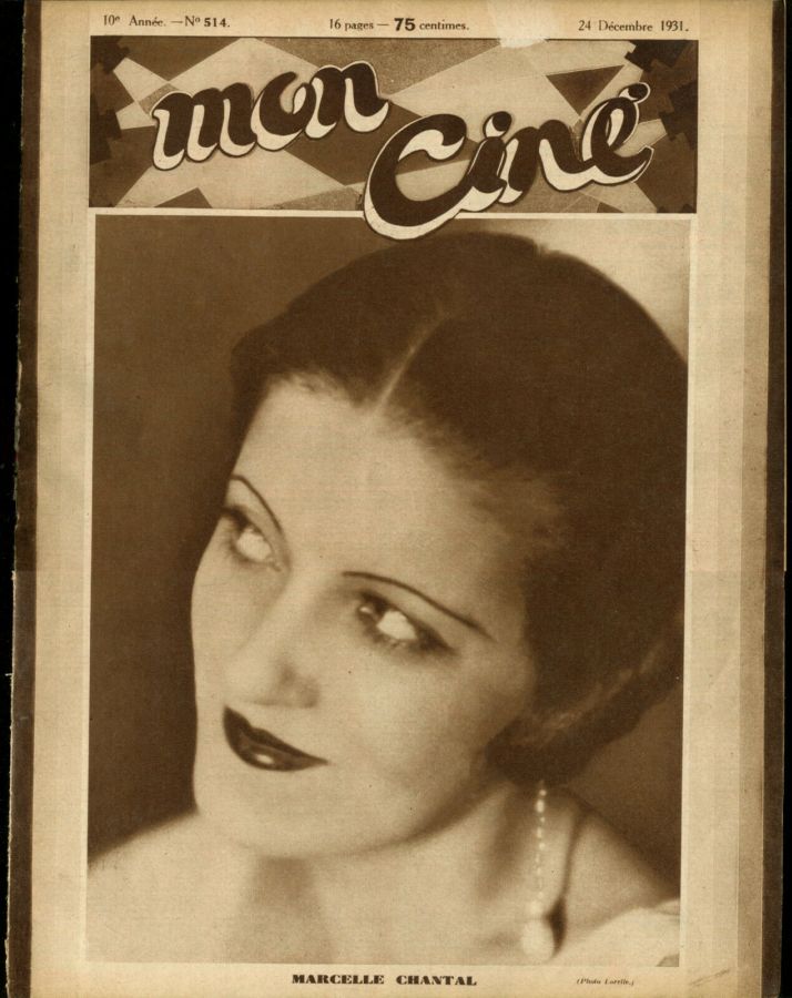 MON CINE magazine cover Issue 514 24 December 1931