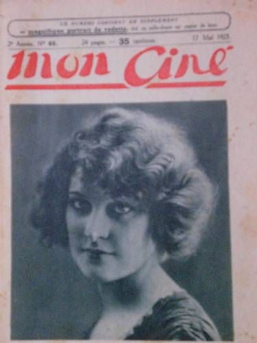 MON CINE magazine cover Issue 65 17 May 1923