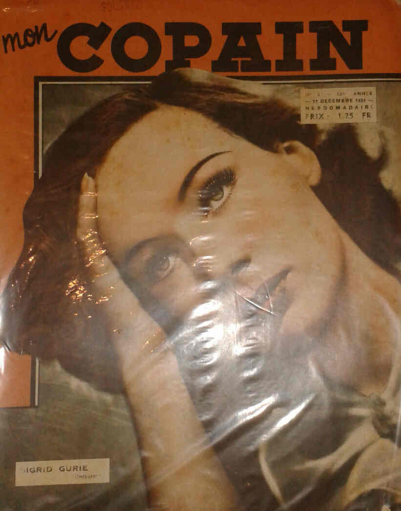 MON COPAIN magazine cover 17 December 1939