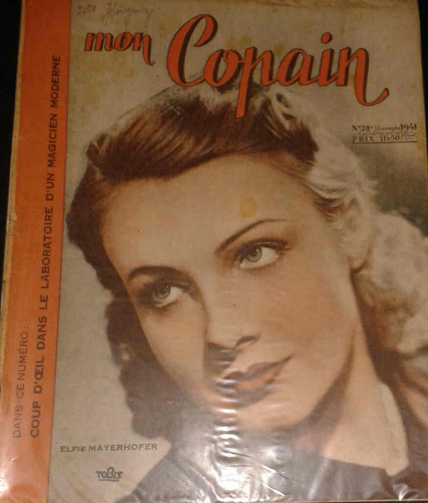 MON COPAIN magazine side cover 16 November 1941