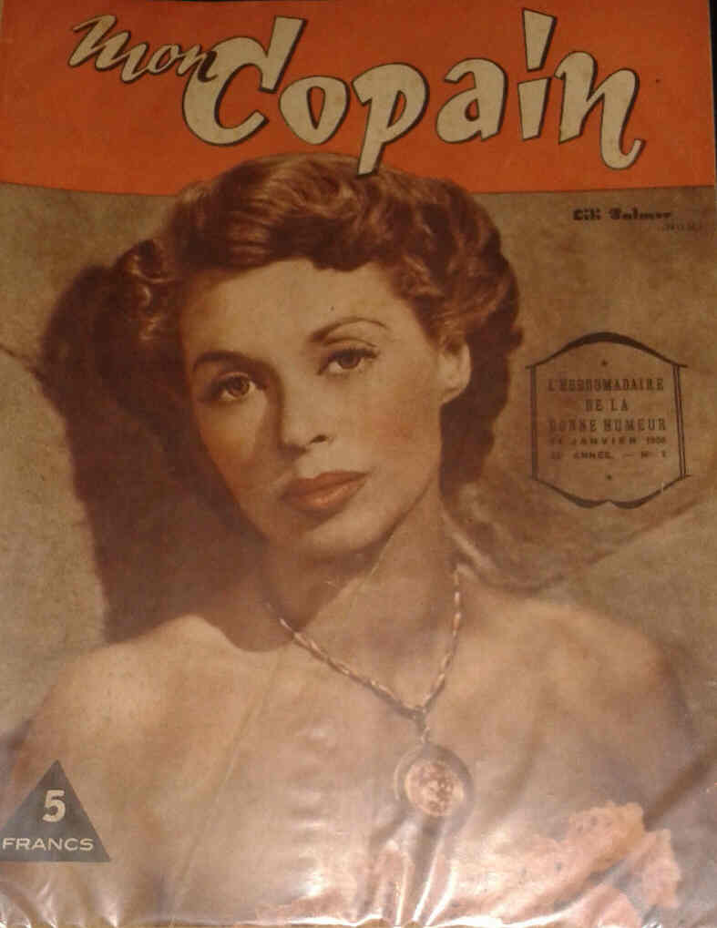 MON COPAIN magazine side cover 14 January 1950