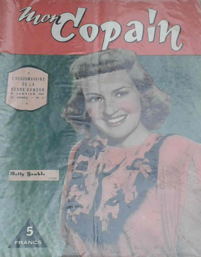 MON COPAIN magazine cover 21 January 1950
