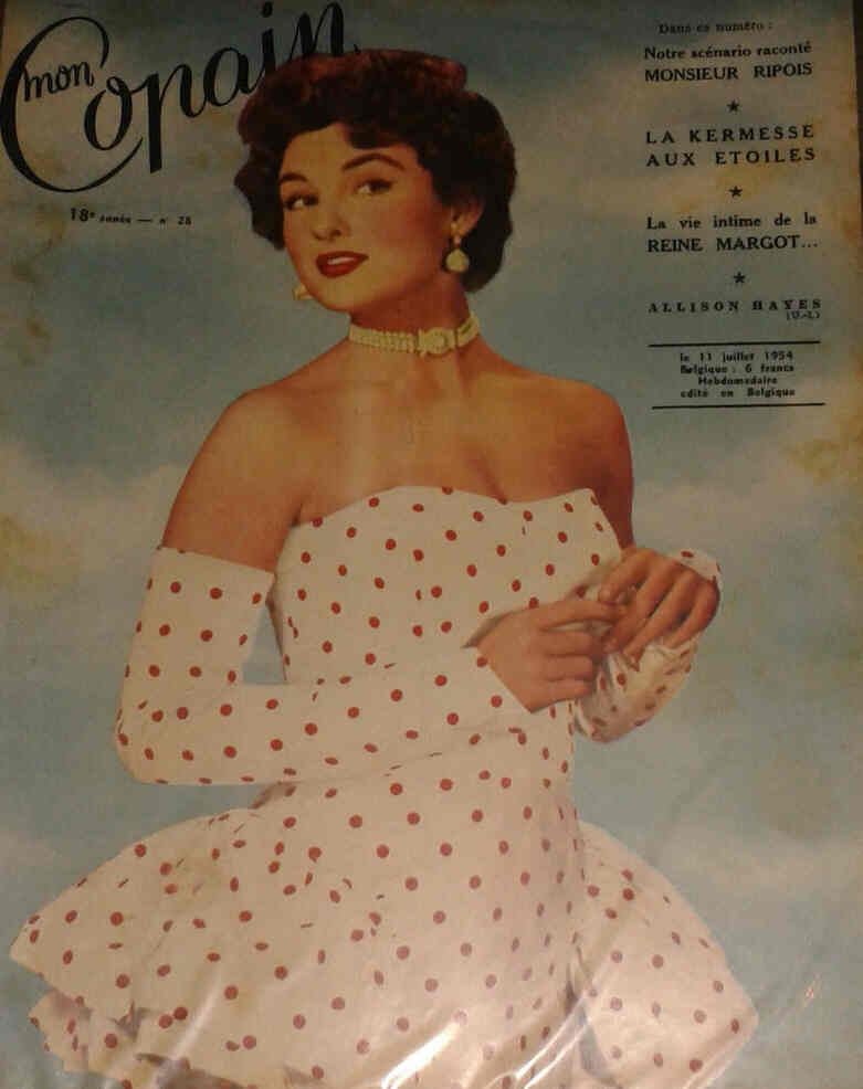 MON COPAIN magazine side cover 11 July 1954