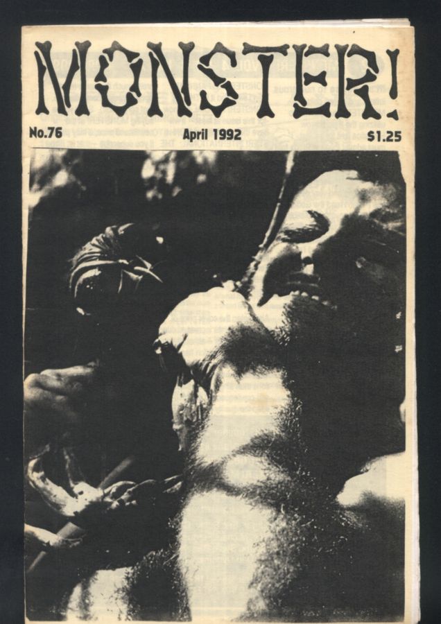 MONSTER! magazine cover Issue 76 April 1992