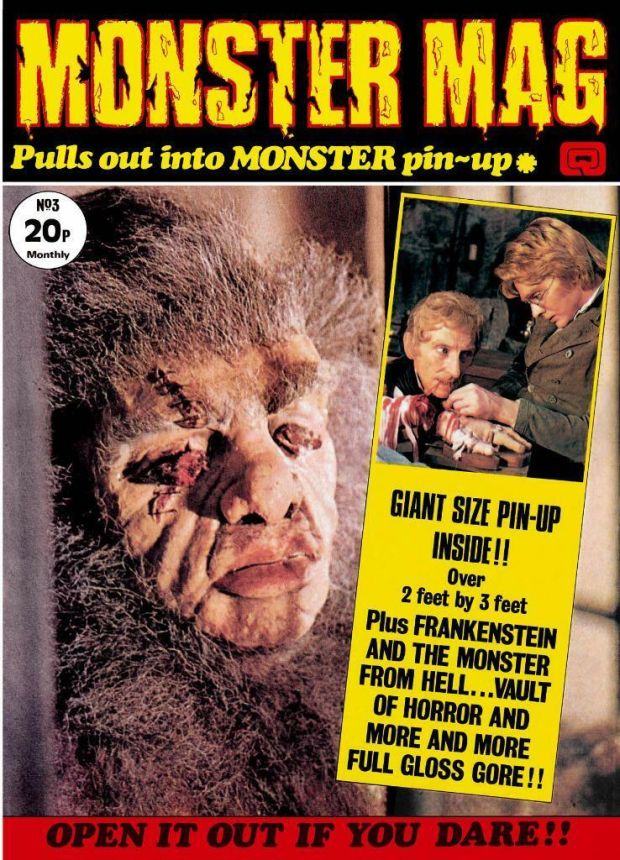 MONSTER MAG magazine side cover Issue 3  1973