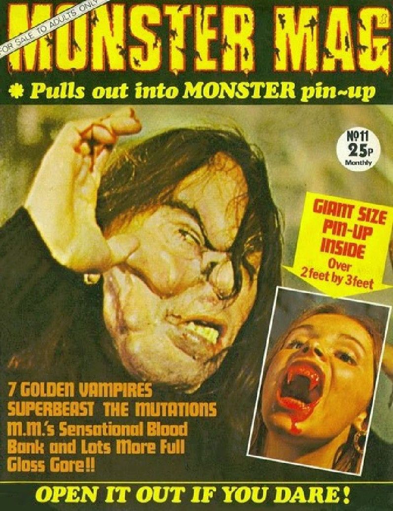 MONSTER MAG magazine side cover Issue 11  1975