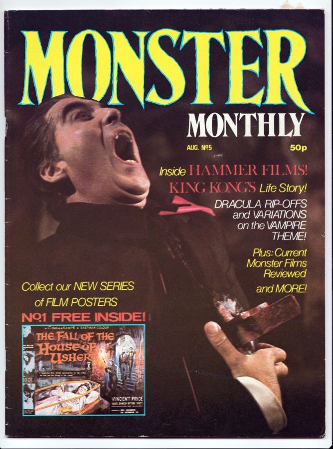 MONSTER MONTHLY magazine side cover Issue 5 August 1982