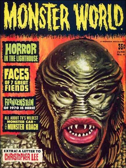MONSTER WORLD magazine side cover Issue 4 June 1965