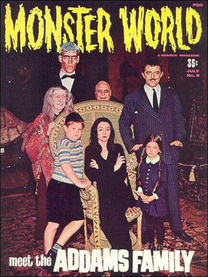 MONSTER WORLD magazine side cover Issue 9 July 1966
