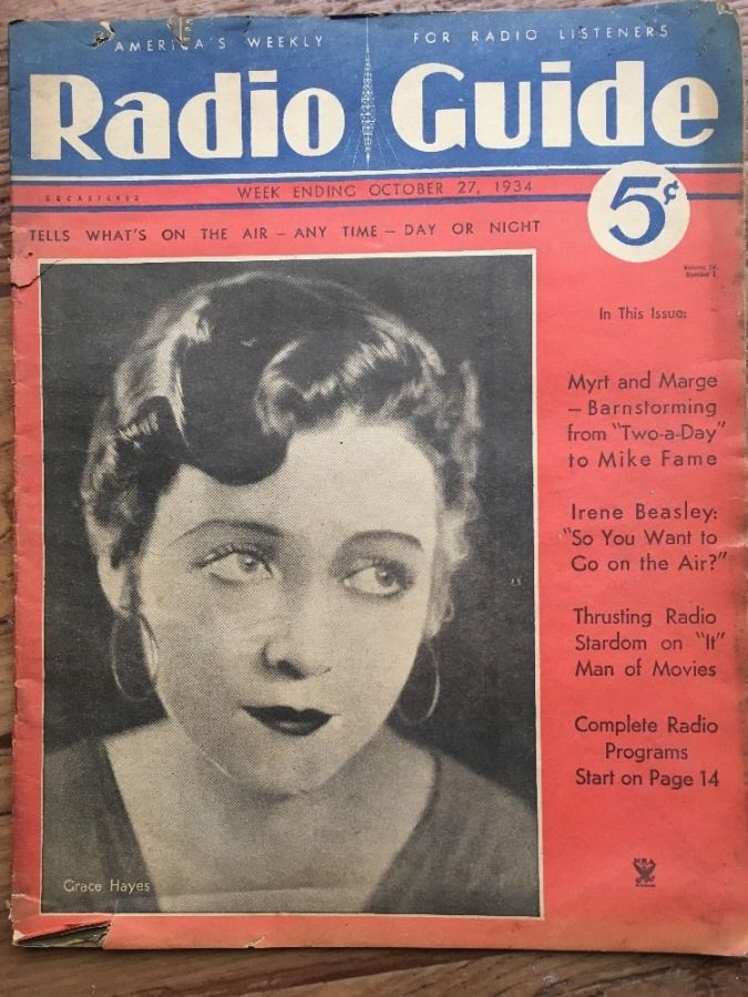 MOVIE-RADIO GUIDE magazine side cover 27 October 1934