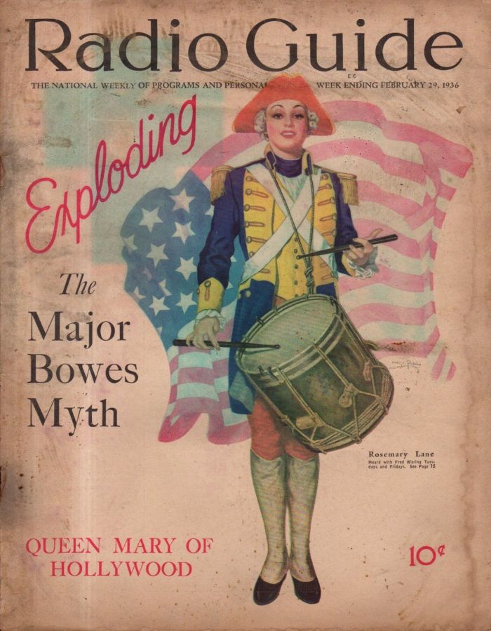 MOVIE-RADIO GUIDE magazine side cover 29 February 1936