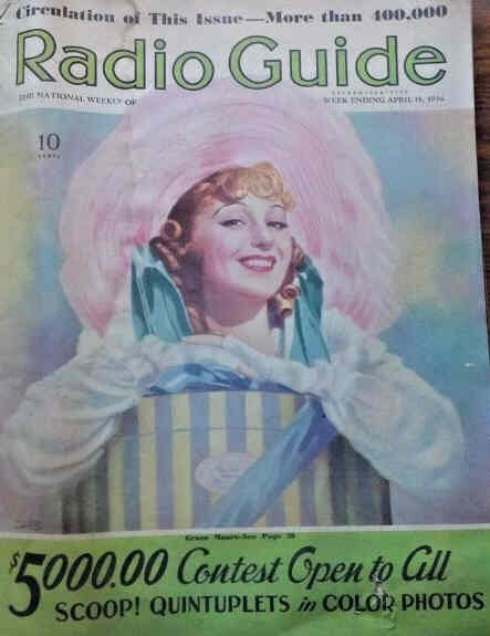 MOVIE-RADIO GUIDE magazine side cover 18 April 1936