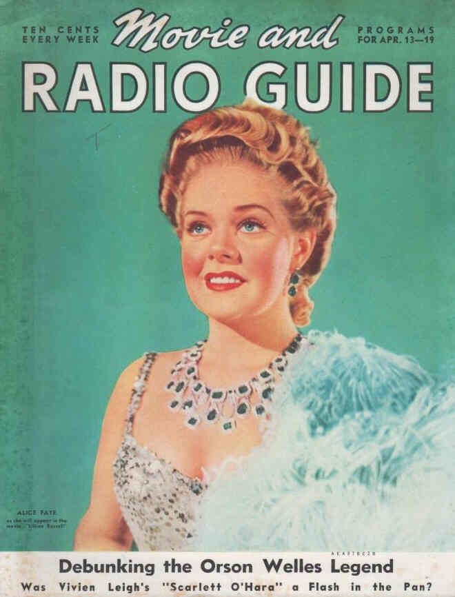 MOVIE-RADIO GUIDE magazine side cover 13 April 1940