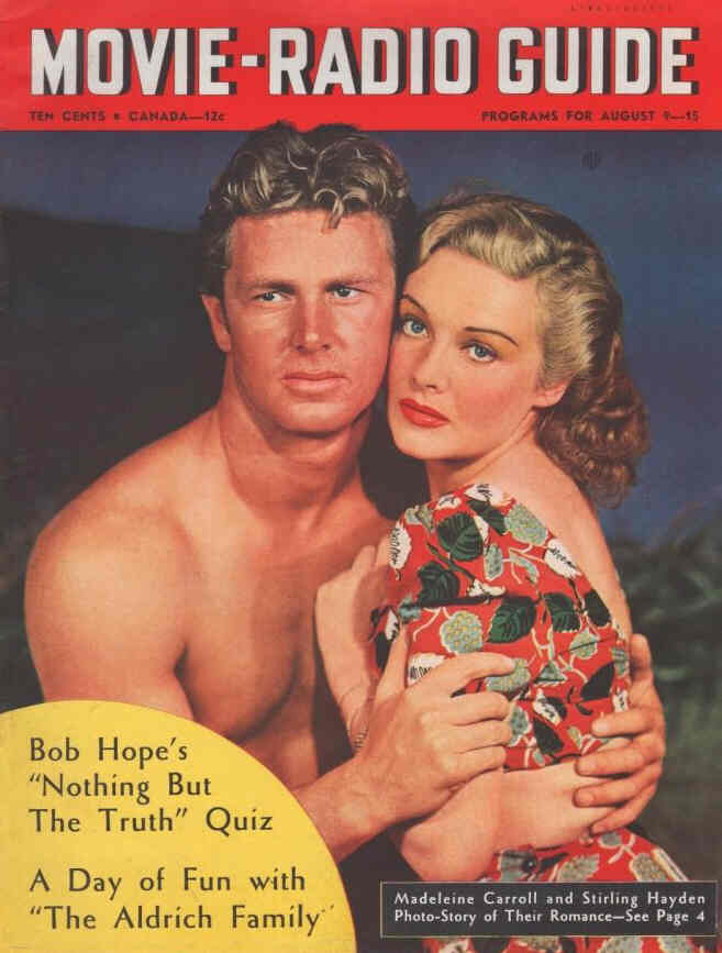 MOVIE-RADIO GUIDE magazine side cover 9 August 1941