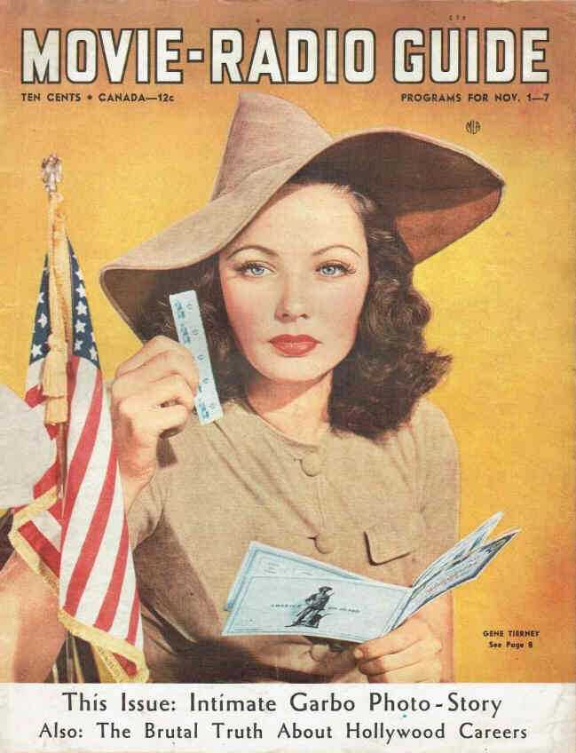 MOVIE-RADIO GUIDE magazine side cover 1 November 1941