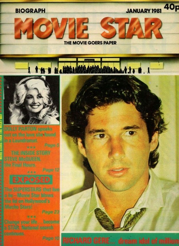 MOVIE STAR magazine side cover  January 1981