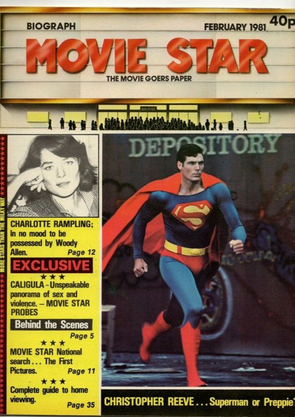 MOVIE STAR magazine side cover  February 1981