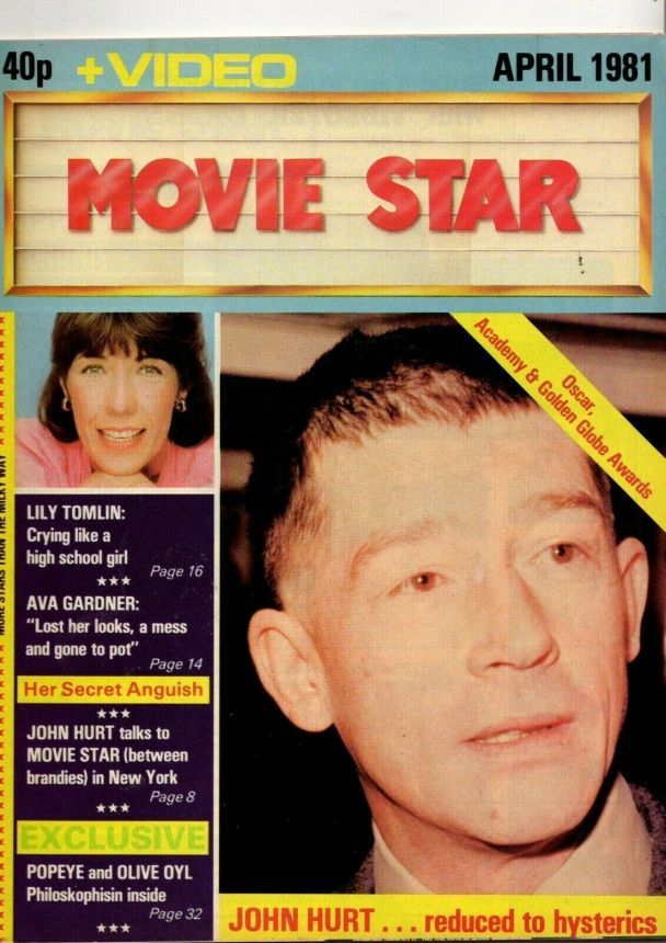MOVIE STAR magazine side cover  April 1981